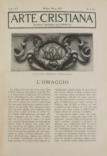 Arte cristiana rivista - arte, cristiana: