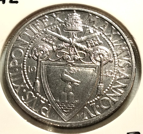 1942 vatican city lire - vatican,