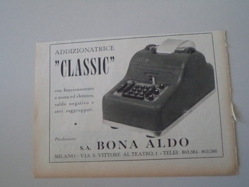 Advertising pubblicità 1952 - pubblicità,