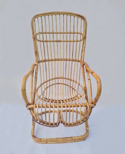 Poltrona vintage bambù - poltrona,