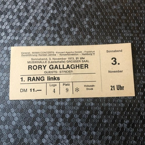 Rory gallagher ticket - rory,