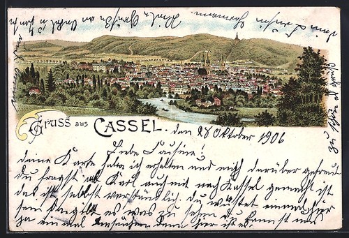 Litografia cassel panorama - cassel,,