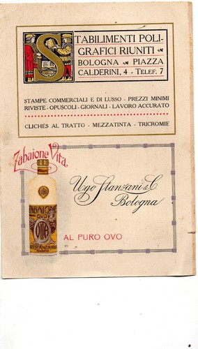 Bologna pubblicita zabaione - bologna, ,pubblicita'