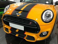 MINI ONE MINI COOPER SPILLA COFANO STRISCE GRAFICHE VINILE DECALCOMANIE ADESIVI RACING