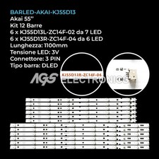 KIT 12 BARRE STRIP LED TV AKAI