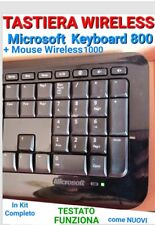 TASTIERA MOUSE WIRELESS SENZA Fili Microsoft Keyboard 800 MOUSE 1000