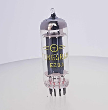1 TUBO RADDRIZZATORE SOTTOVUOTO EZ80 TUNGSRAM TESTATO 1982y 6V4 Ir = 85mA