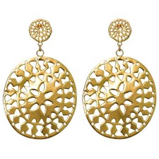 Orecchini a disco cerchio oro