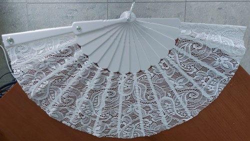 Ventaglio pizzo con strasse - ventaglio,
