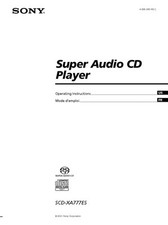 Sony SCD-XA777ES Lettore CD Super Audio Manuale del proprietario
