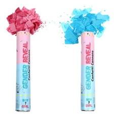 Tubo Spara coriandoli Baby Shower con coriandoli e polvere colore rosa o celeste