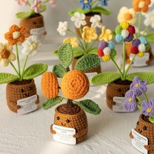 Bambola Girasole Lana Fatta a