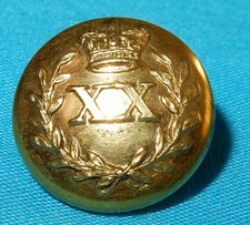 VICTORIAN 20th XX LANCASHIRE FSUILERS REGIMENT OFFICERS MESS DRESS BUTTON QVC
