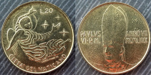 Vatican city lire 1969 - vatican, #