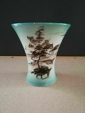 Vaso ceramica con paesaggio - Vintage anni '60 - Modernariato