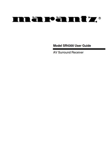 Marantz sr4300 surround - sr4300,