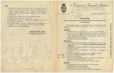 E124) NAVIGAZIONE GENERALE LLYOD FLORIO RUBATTINO NORME ACCETTAZIONE PASSEGGERI