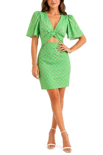 Abito donna sexy pois verde - donna,