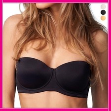 Reggiseno a fascia balconcino imbottito con ferretto senza spalline staccabili