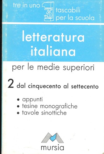 Letteratura italiana x m - letteratura,
