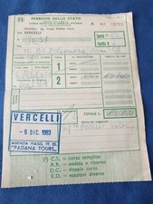 Biglietto del treno Vercelli