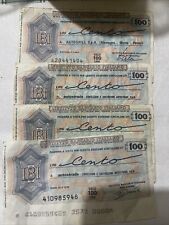 4 Assegni Circolari 100 Lire