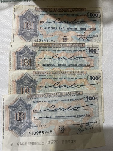 Assegni circolari 100 lire - 4,