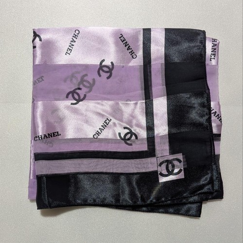 Sciarpa chanel seta viola - chanel,