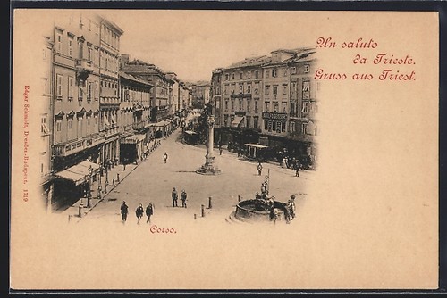 Cartolina trieste corso - cartolina, trieste,
