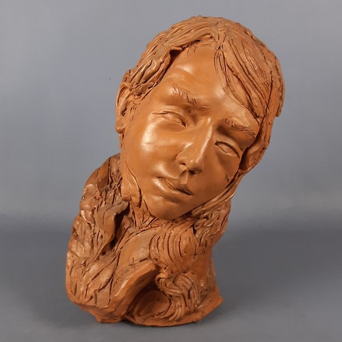 Scultura busto terracotta - scultura,