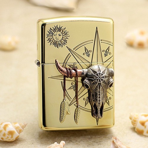 Zippo bull skull emblema - bull,