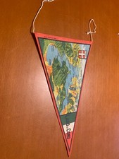 LAGO DI COMO   bandierina tessuto VESPA LAMBRETTA vintage Anni 50-60