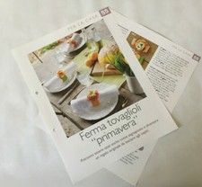 Scheda tecnica lavori Uncinetto handmade Ferma tovaglioli "primavera"