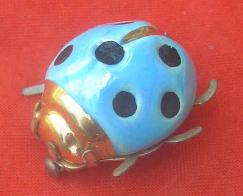 Broche ancienne coccinelle - broche,