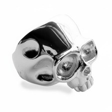 Anello teschio argento