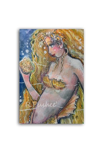 Sirena con dettagli dorati