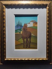 Roberto Masi - Cavallino Marrone - olio su tela  20x30.