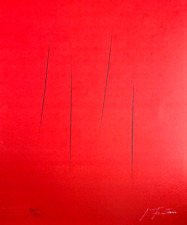 Lucio Fontana Litografia [COA originale firmata a penna] numerata a matita &