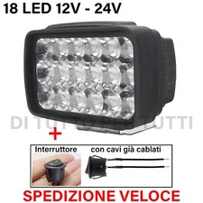 FARO LED 12V 24V 18 LED BARRA