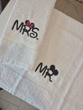 Coppia Asciugamani Ricamo MR/MRS