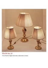 TRIS DI LUMI IN LEGNO COMPLETO