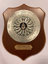 CREST METALLO E SMALTI  LEGA NAVALE ITALIANA SEZIONE DI CARLOFORTE 25 X 20 CM