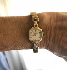 Orologio vintage firmato GIRARD PERREGAUX SWISS placcato d’oro anni ‘50