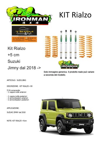 Kit rialzo off road for - , jimny