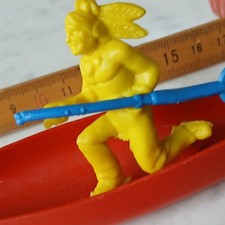 APS pre politoys   INDIANO Sopra Canoa plastica anni 50