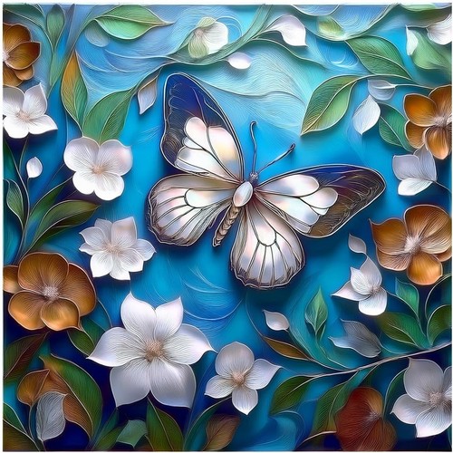 Piastrella murale farfalla - piastrella,