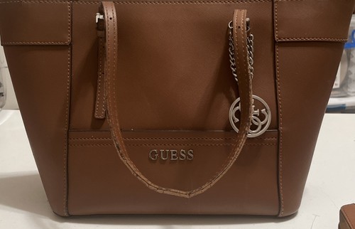 Guess brown purse with - guess,