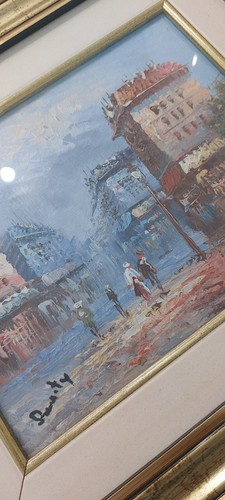 Quadro olio tela con - olio,