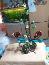 Portacandele In Ferro Battuto Artigianale  Candelabro 