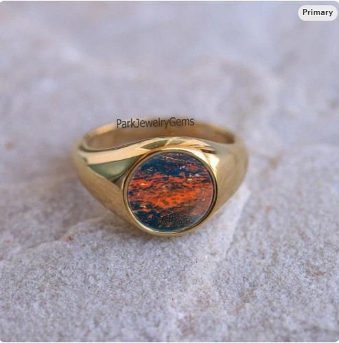 Anello sigillo pietra - anello, di